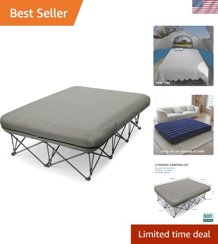 Elevated queen camping - elevated, bed