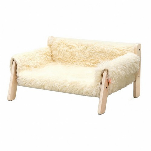 Wooden elevated cat sofa - wooden,